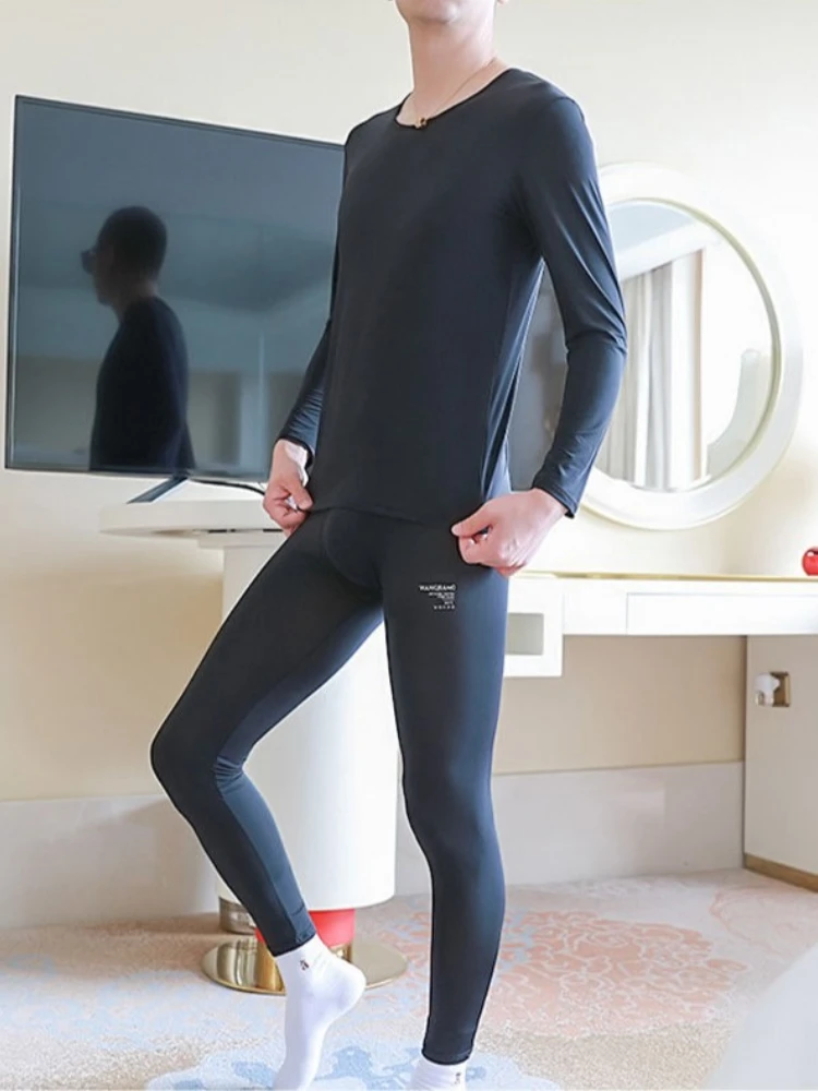 【套装】新款男士爆款纯色冰丝面膜衣面膜裤高档超薄