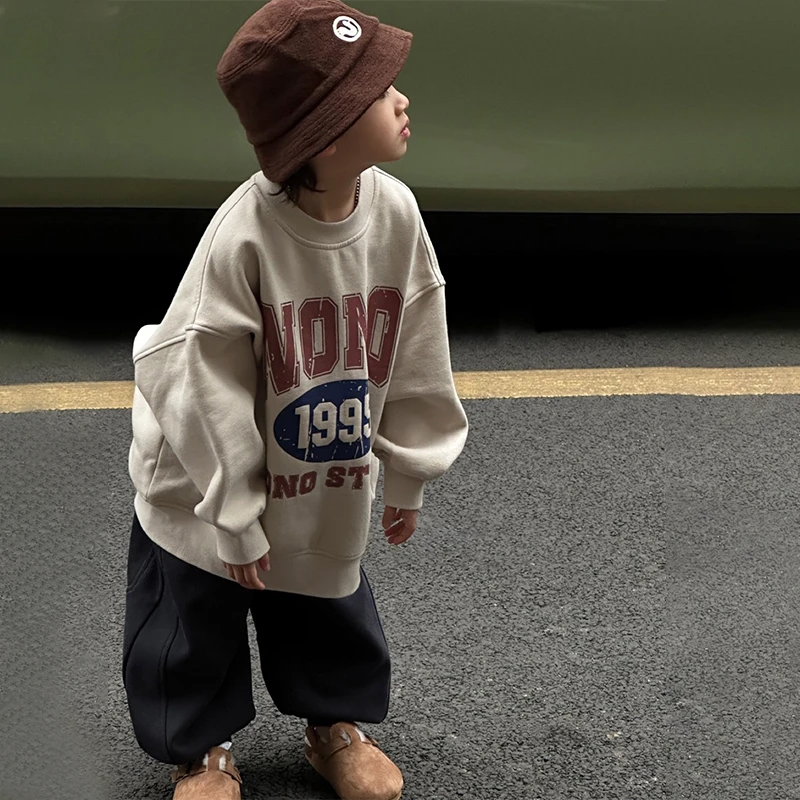 男童卫衣2025秋季新款纯棉儿童长袖T恤中大童男孩宽松韩范上衣潮