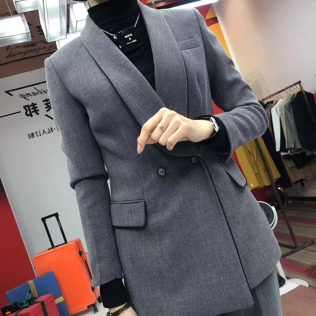 【丽爷】水泥灰色西装3101-90