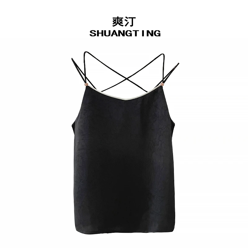 Jokara/丘可儿【又青】百搭设计感美背吊带垂感亲肤小背心内搭夏款