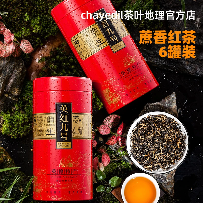 chayedili「拍1发6罐」英德红茶英红九号原产地地道红茶茶叶地理