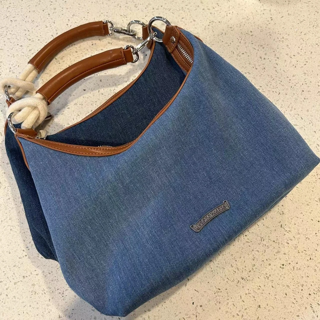 PLUR·PAN复古牛仔托特包高级感小众腋下包
