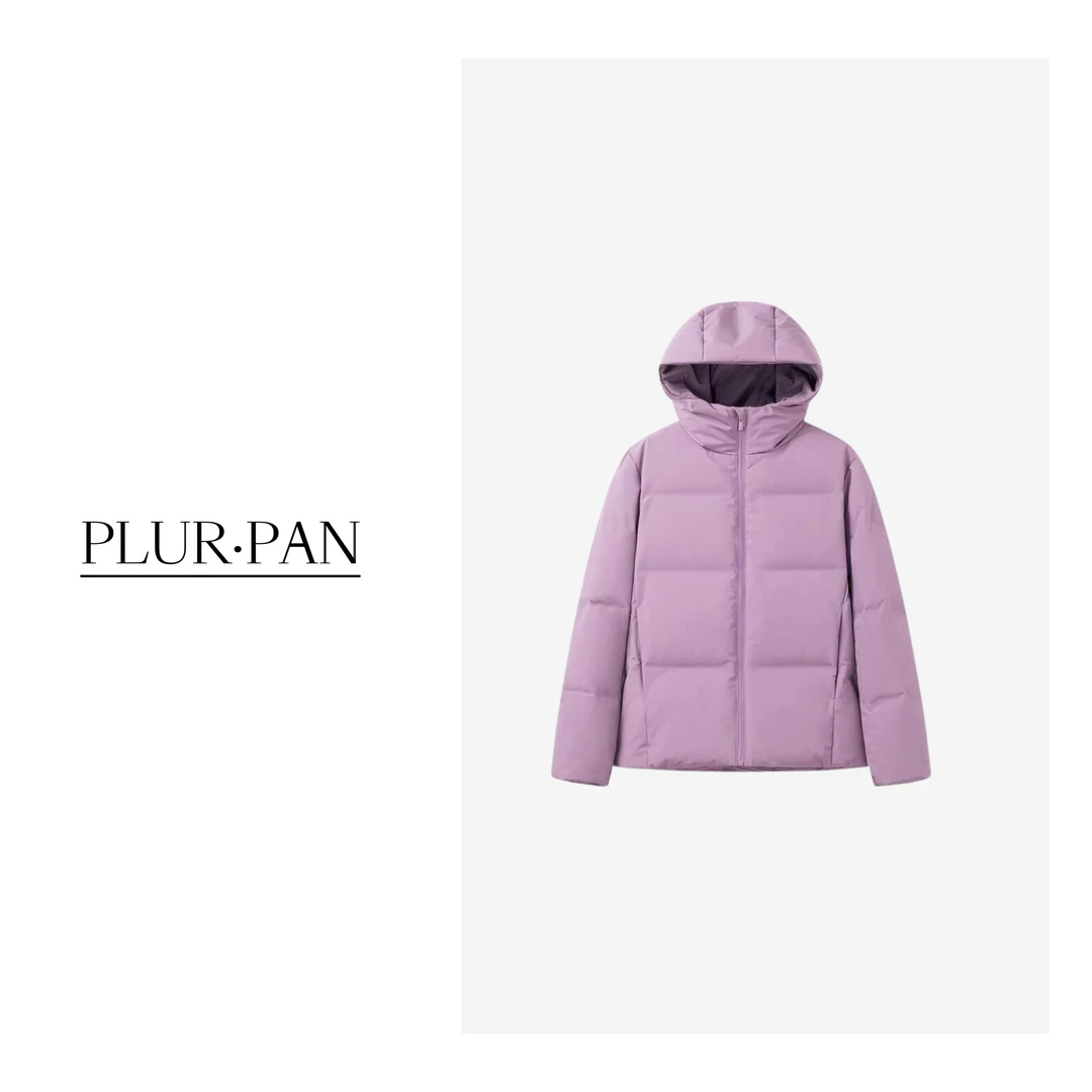 PLUR·PAN【天衣无缝】高机能保暖简约设计短款连帽羽绒服  P273920