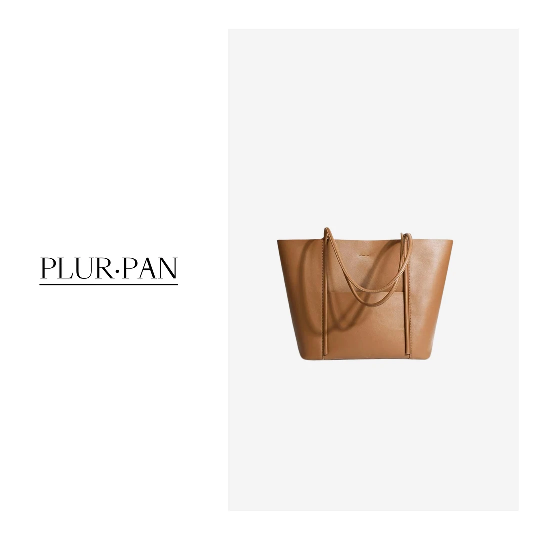 PLUR·PAN【软皮菜篮子】高级感大容量小众百搭通勤托特包  P2769768