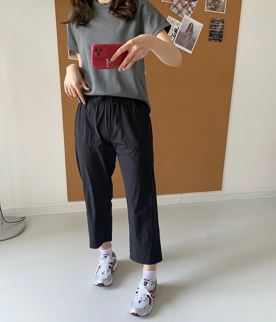 青岛小胖【炸库炸库】lu家八分锥形裤休闲百搭款舒适透气弹力23-19