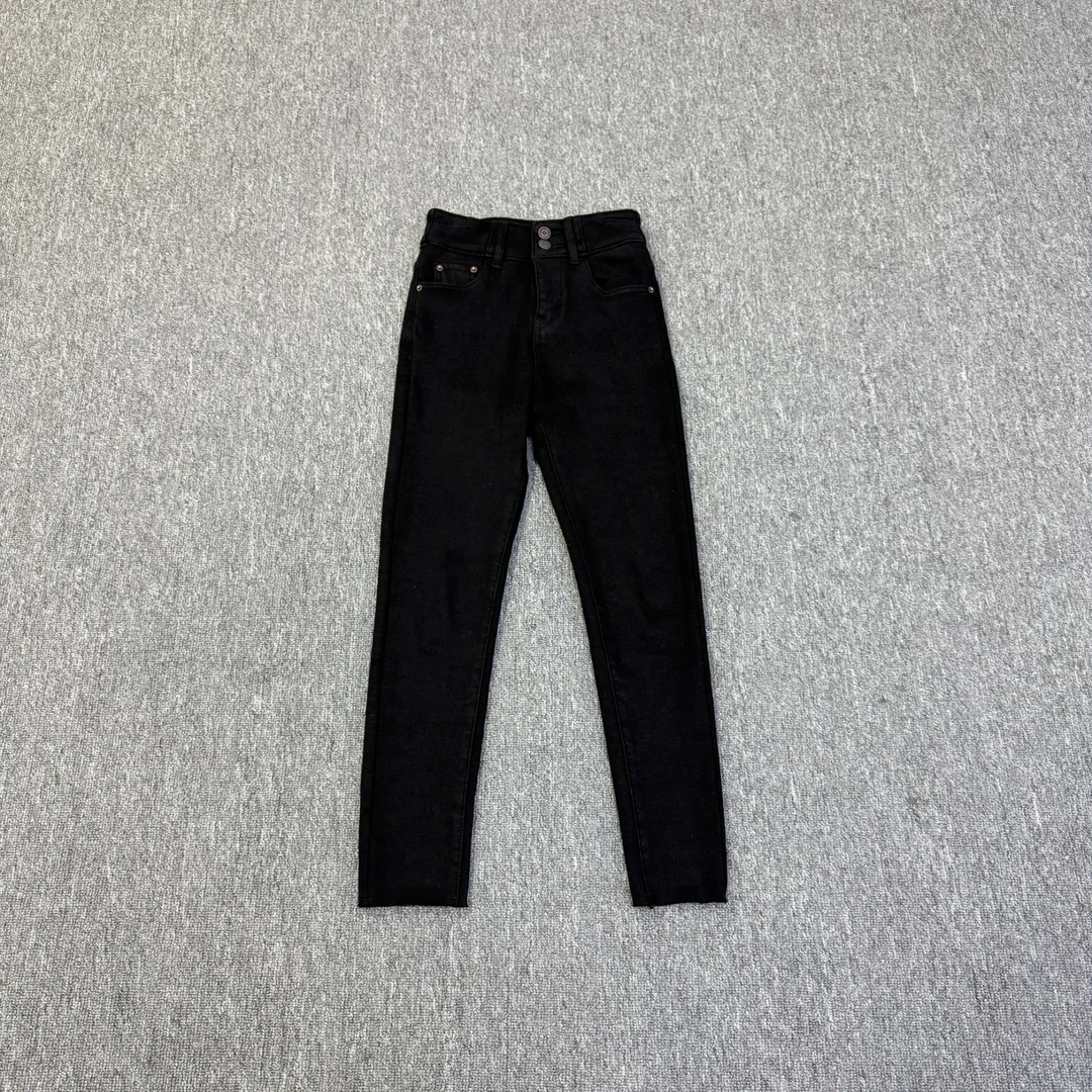 JW/静稳2024冬季时尚新款潮流小众设计师款减龄加绒铅笔裤8885362