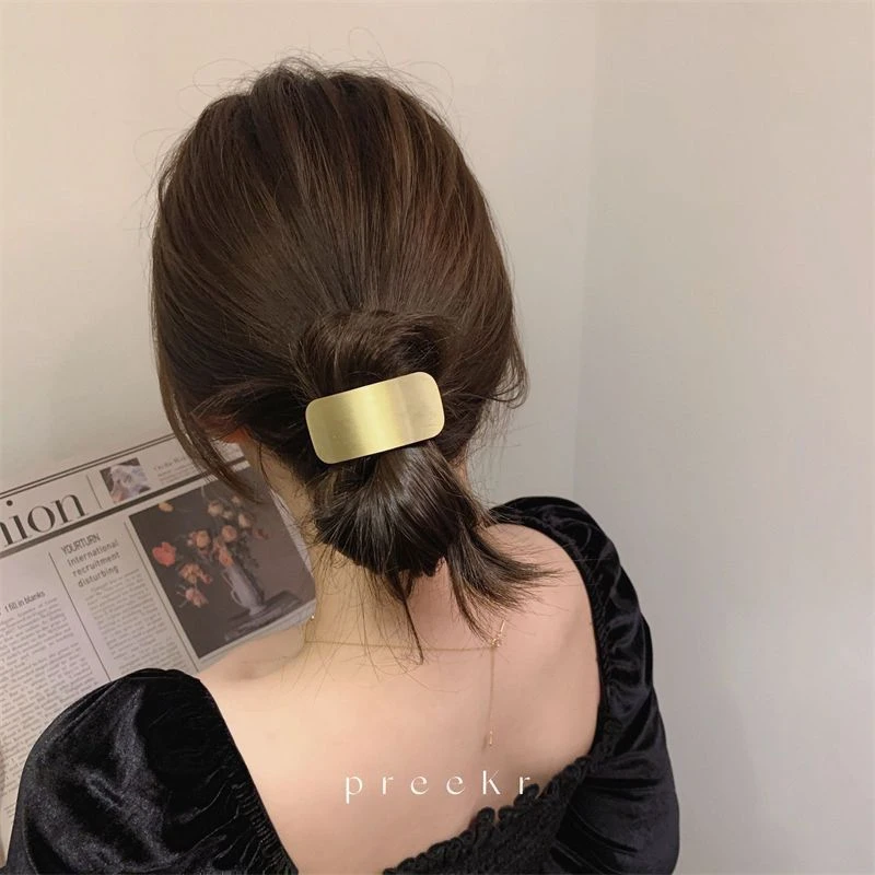 韩国极简风ins网红2024秋冬金属发圈头绳扎马尾牛皮筋发饰小香风