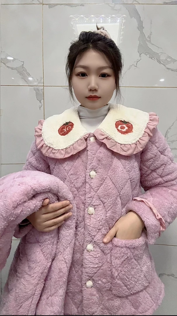 2090新款小香风三层加厚保暖套装家居服