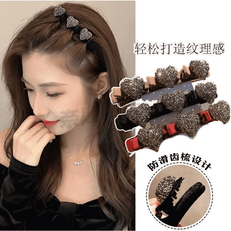 高级感发夹女秋冬侧边编发刘海发卡小号抓夹前额头发鲨鱼夹子发饰