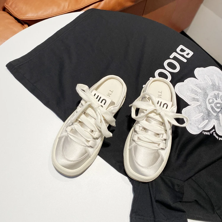 ins风~巨好穿厚底休闲包头拖鞋女2024夏新款外穿半拖时尚凉拖女鞋