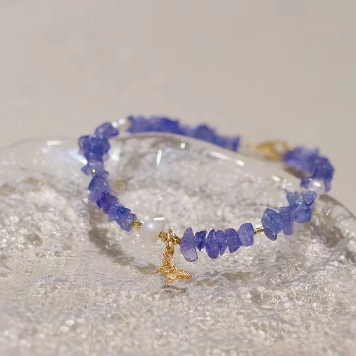 迷悟原创坦桑石珍珠s925银配件手链M23062045