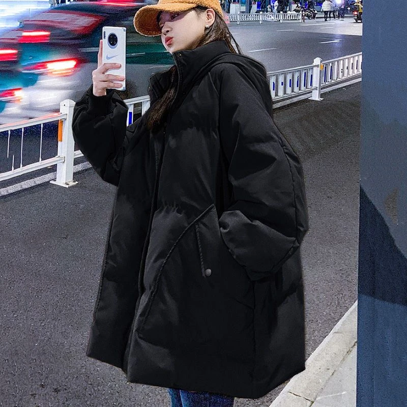 2023白鸭绒羽绒服女新款日系学生宽松显瘦加厚冬茧型外套ov羽绒棉
