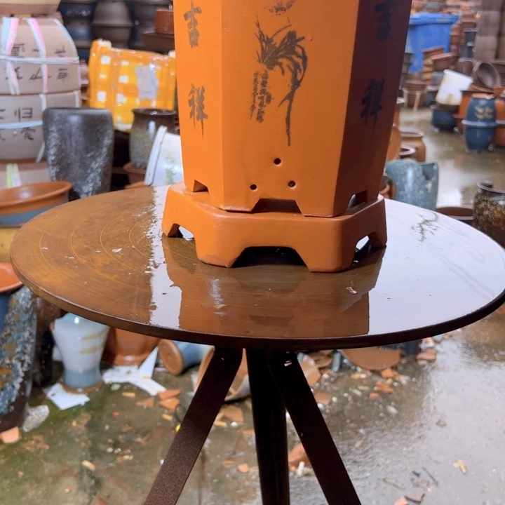 紫砂20CM（含）-50CM（不含）红如意六方加拖小号