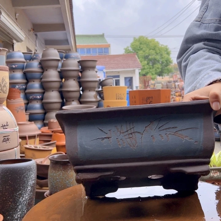 紫砂20CM（含）-50CM（不含）31蓝色马槽