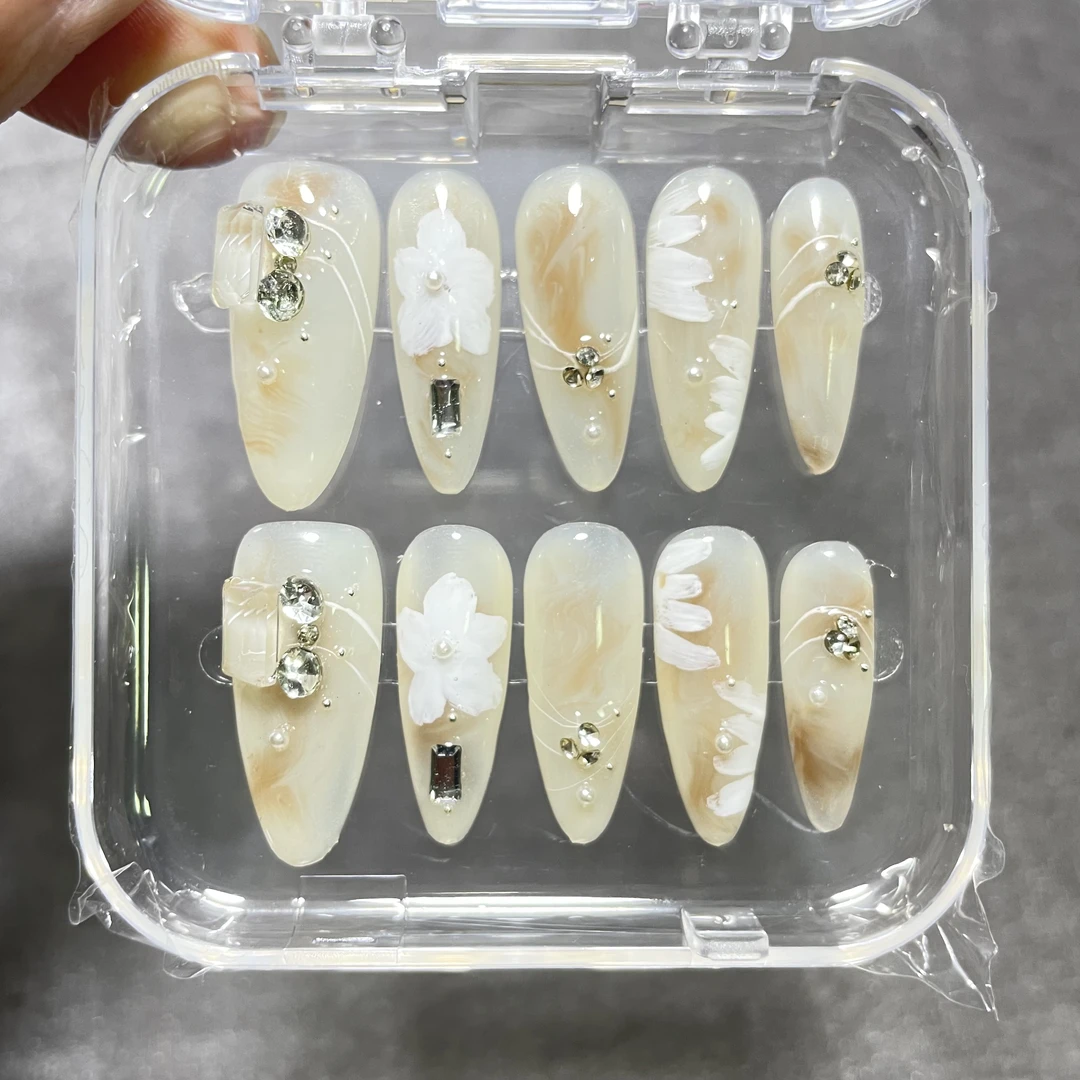 【手绘雏菊】纯手工穿戴甲