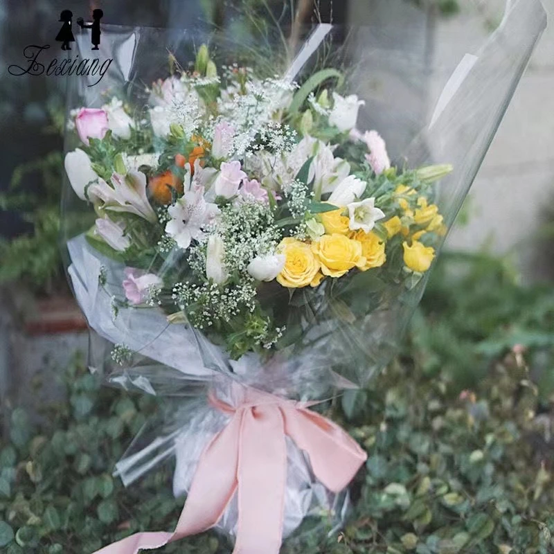 花店防水玻璃纸多规格花束包根纸幻彩膜加厚玻璃纸opp卷