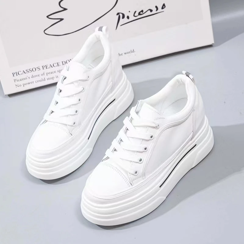 内增高8cm女鞋2022网红爆款单鞋百搭时尚运动春秋小白鞋