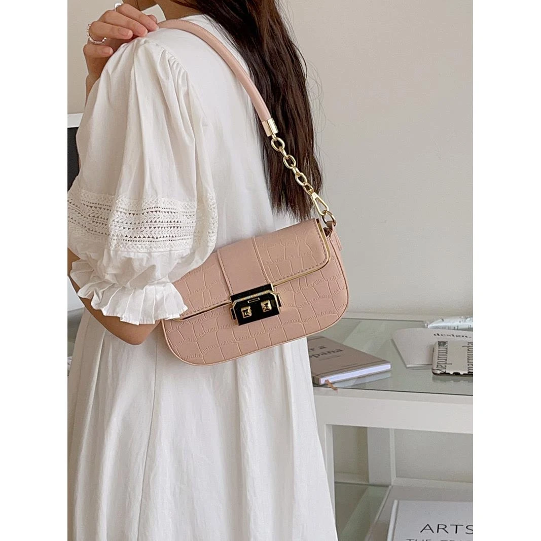 原创简约气质小方包百搭小包包2023新款夏季质感腋下包单肩斜挎包