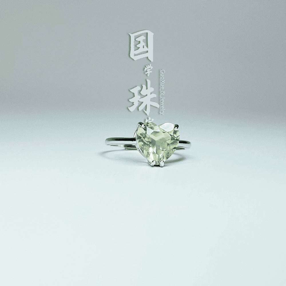 非金属戒指 【国学珠宝】利比亚黄陨石手链爱心戒指暴力招财过年随