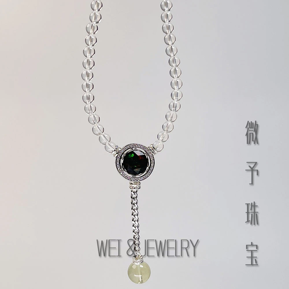【微予能量】利比亚单珠斑彩石项链暴力招财不指定发其一