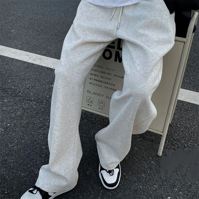 2025春季新款重磅弯刀裤宽松男士休闲裤拖地卫裤男款裤子