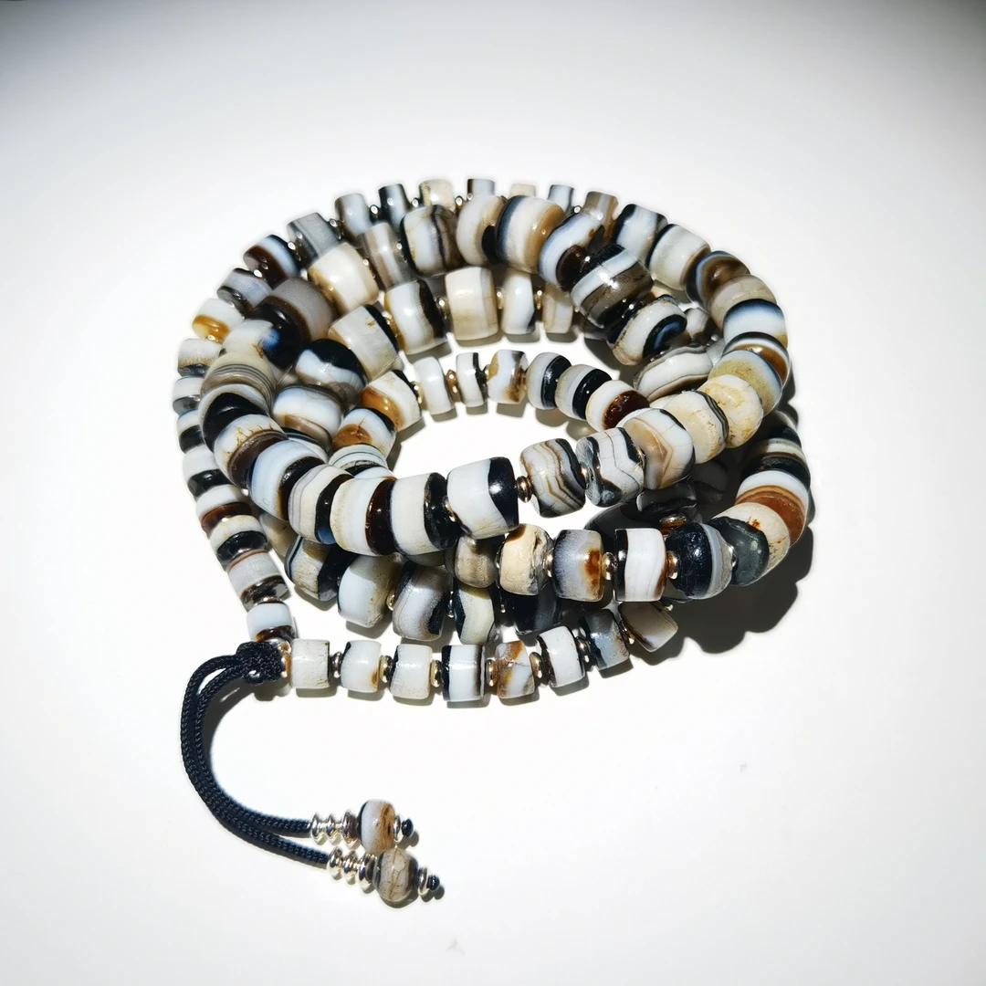 木土堂 | 精品西亚老缠丝玛瑙多宝剁珠片珠手串手持