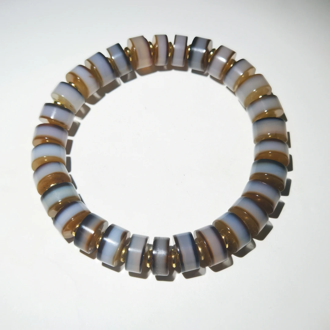 木土堂 | 精品也门老剁珠手串黑白工艺佛珠念珠多宝手串