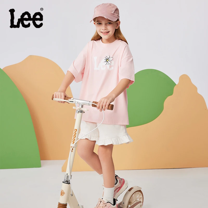 Lee童装短袖夏季户外时尚印花宽松潮流圆领中大童T恤LK4X2HGT0085