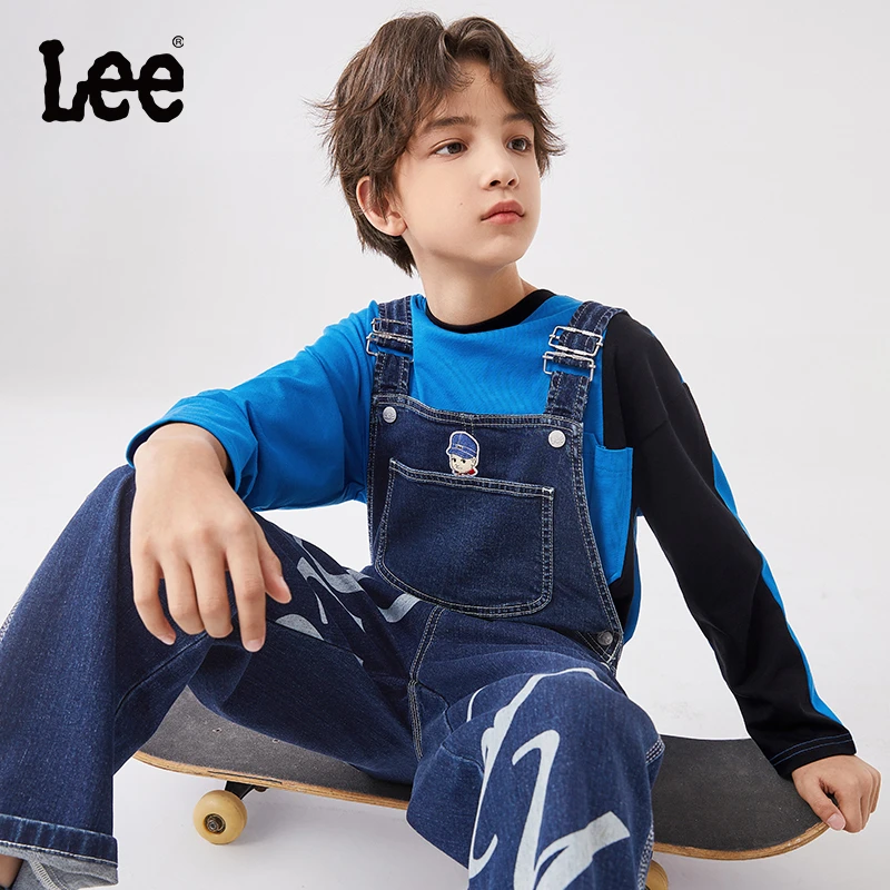 Lee童装长T男摩登系列春季休闲童装撞色百搭个性上衣LK23SSUT0022