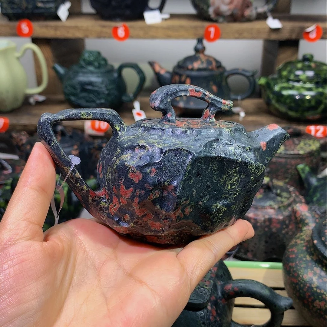 乐*谜石材梅花玉安山玉微瑕