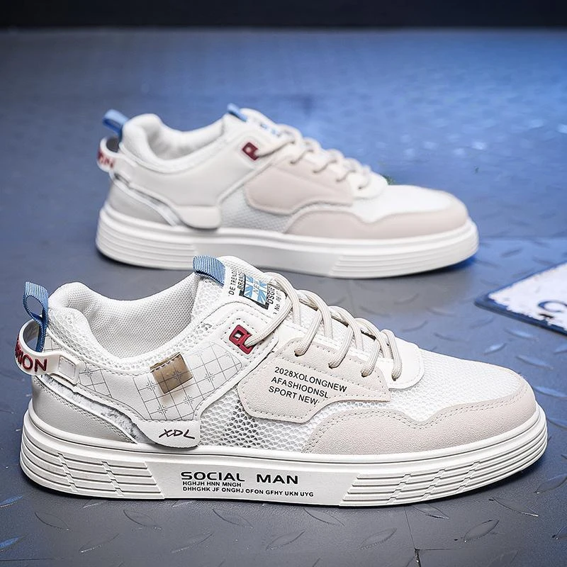 正品【啄木鸟】男鞋2024夏季网面透气镂空网鞋百搭休闲板鞋学生运动