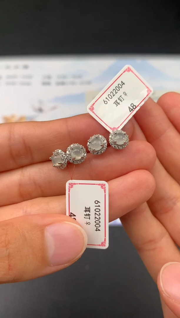 【闪购商品】翡翠耳饰未镶嵌61022004多样性发单件