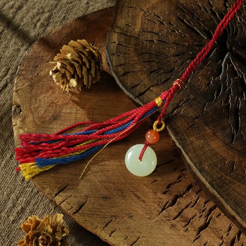 【香掌柜】和田玉平安扣挂件（发一件）