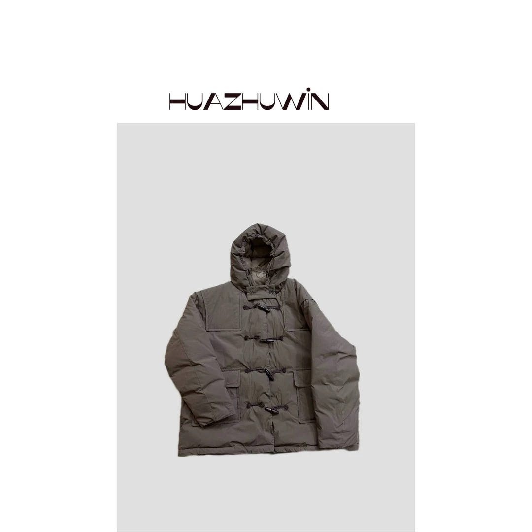 HZ-原单定制款加厚牛角扣羽绒服外套