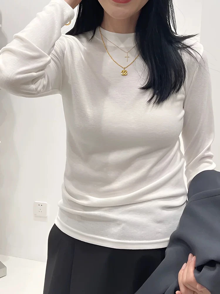 米蓝家好品质高弹无束缚小立领水溶长袖8216