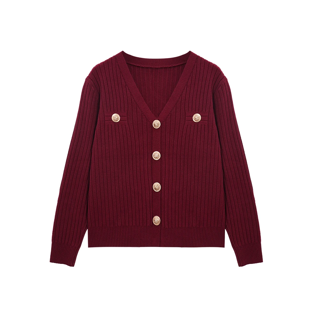 BK YP2079 秋季新款长袖针织开衫2024休闲百搭洋气上衣女