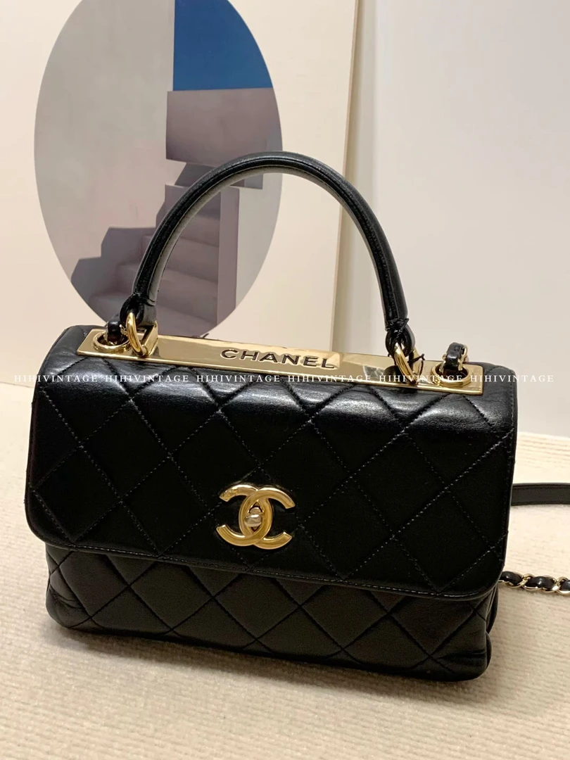 95新 Chanel/香奈儿 HIHI黑金TrendyCC小号26开8022850JL