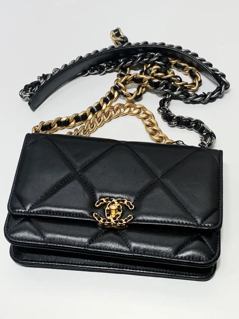 99新 Chanel/香奈儿 HIHI/24P黑金19bag woc芯片款10659157