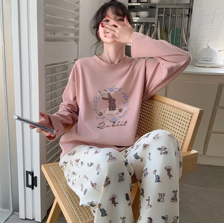 8737德绒秋冬款套头长袖长裤家居服套装NLZM