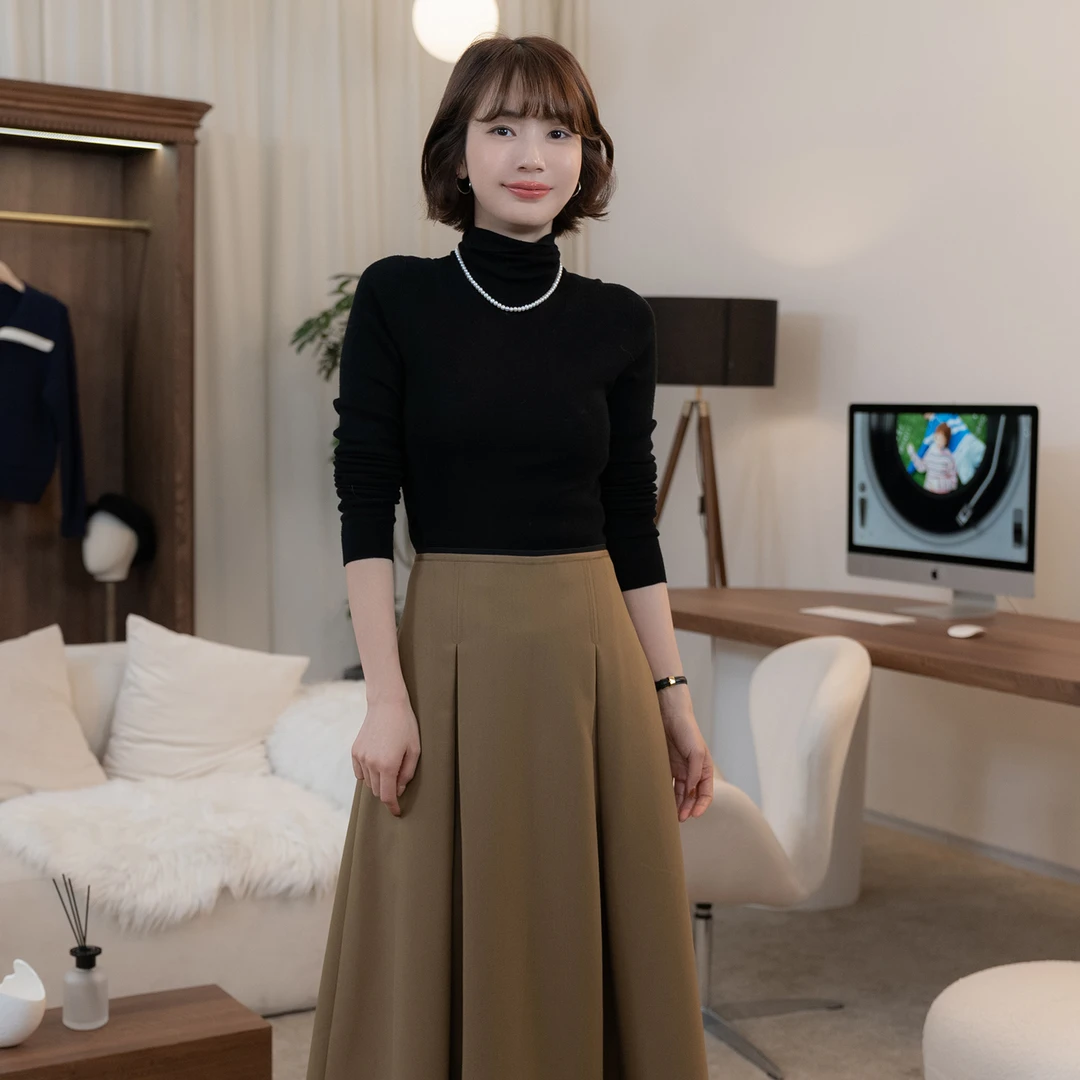 「新品」【裸感肌底衫】堆堆领打底衫FS309S075