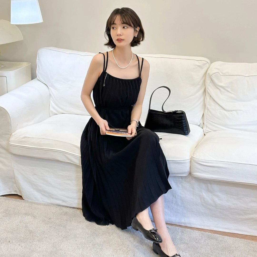 【现货】【黑白琴键】压褶吊带裙FS209L026