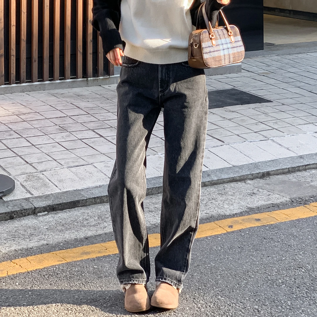 新品-【铅笔丹宁】FS410X052灰色牛仔裤