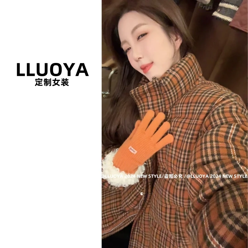 超厚实 - 复古格子面包服棉服外套