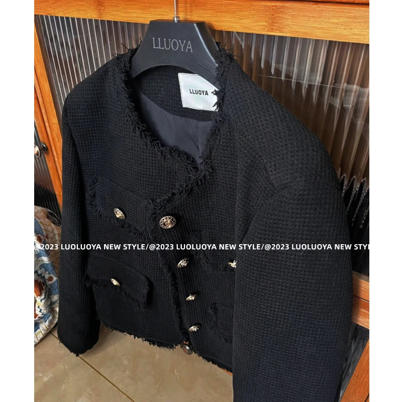 法式经典高级黑名媛气质小香风外套2023秋季新款