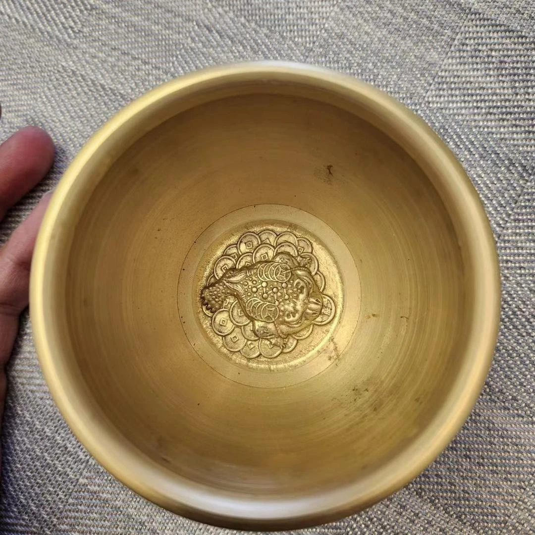 铜合金婚庆饰品 米缸子，铜缸子，摆件