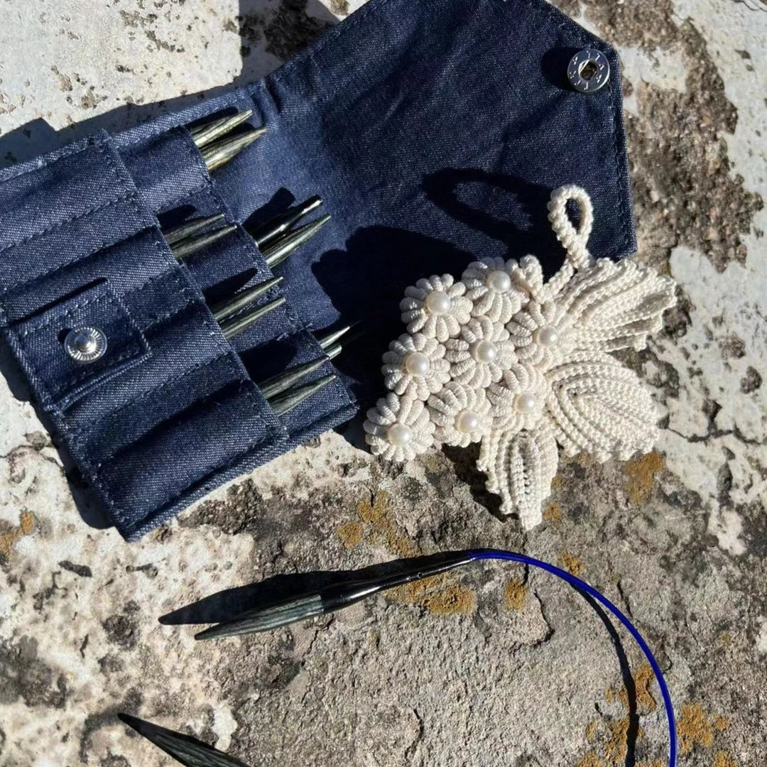 DIY棒针工具-牛仔迷你袖子领子针/针包装饰教程