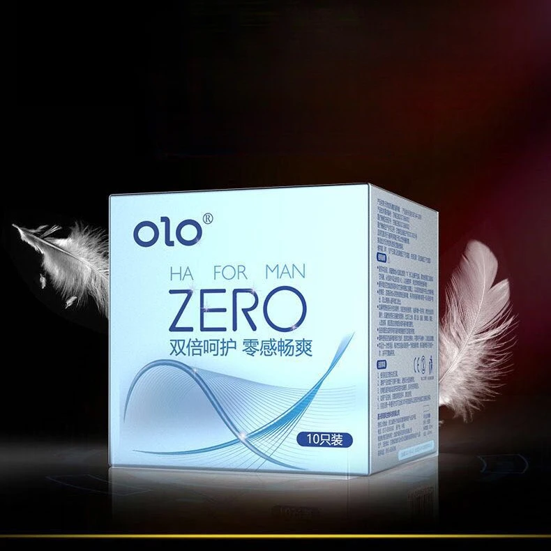 OLO玻尿酸超薄润滑零感隐薄安全套天然橡胶胶乳男用避孕套