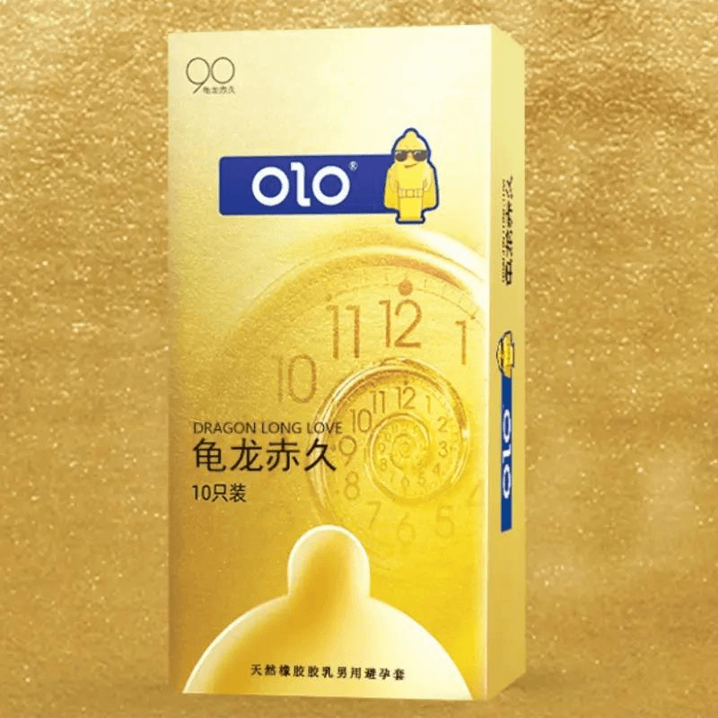 OLO天然橡胶乳胶男用避孕套龟龙赤久夫妻恩爱男士丝滑房事互动品