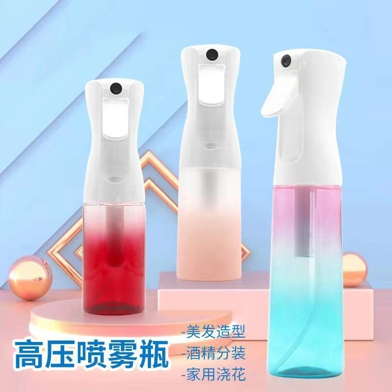 新款彩色持续增压喷雾瓶 细雾美发理发喷瓶美发雾化超细按压喷壶