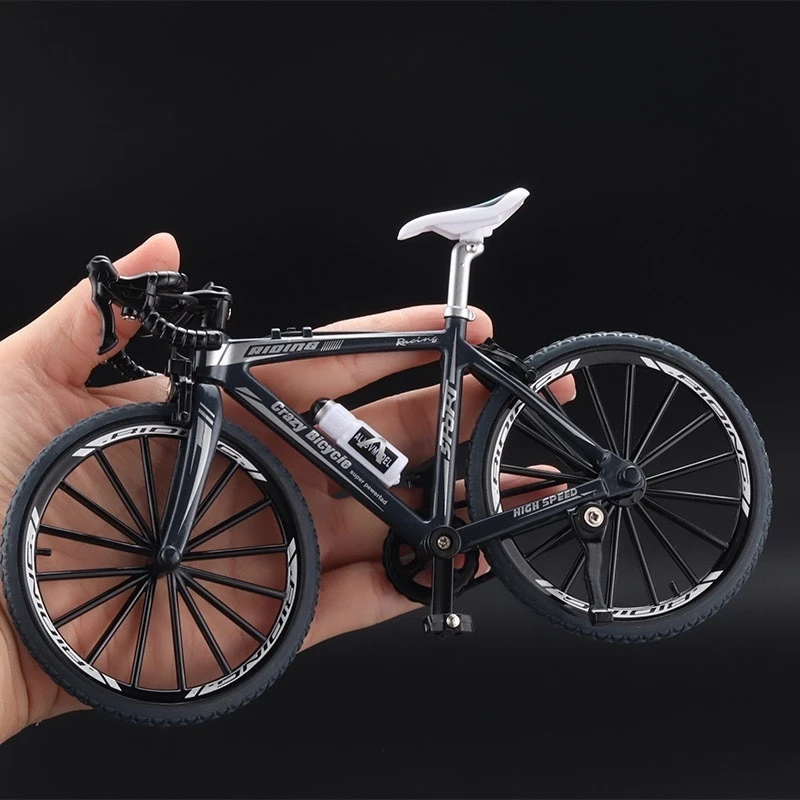 自行车合金车模型仿真汽车模型玩具车1:10精致收藏摆件自行车玩具